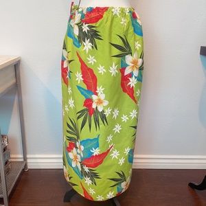 Green Floral Hawaiian 🌺 Skirt